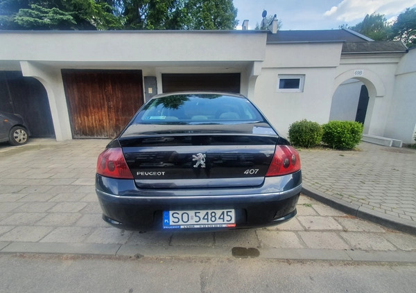 Peugeot 407 cena 19900 przebieg: 144500, rok produkcji 2004 z Sosnowiec małe 211